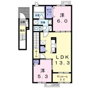 プルミエール手屋Ⅱの間取り画像