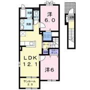 バティック ヴィラ下松Cの間取り画像