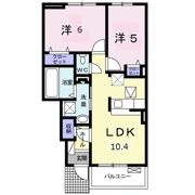 グランヴィル ローズBの間取り画像