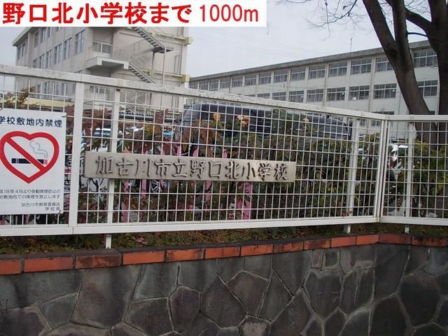 近くの野口北小学校まで1,000m（徒歩13分）