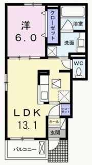 ベル フルールⅡの間取り画像