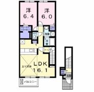 アプローズ坪井 Aの間取り画像