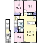 ルーマ フォンテ Bの間取り画像