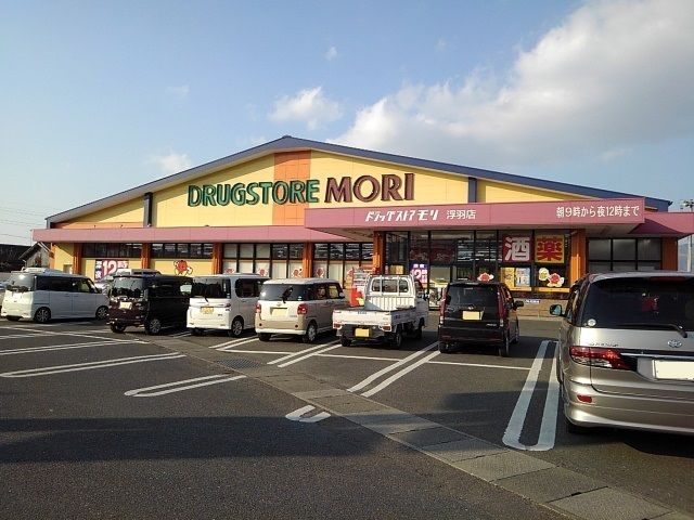 近くのドラッグストアモリ浮羽店まで570m（徒歩8分）