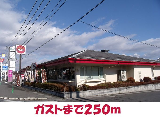 近くのガストまで250m（徒歩4分）