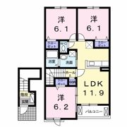 クラール 安宅Dの間取り画像