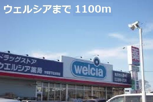 近くのウエルシア薬局まで1,100m（徒歩14分）