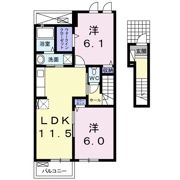 フランベル Aの間取り画像
