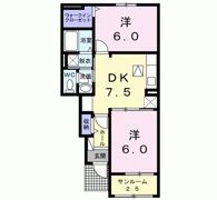 サニー・ブリーズ北泉Aの間取り画像