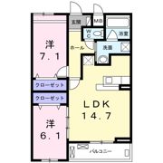 キャトル橋本の間取り画像