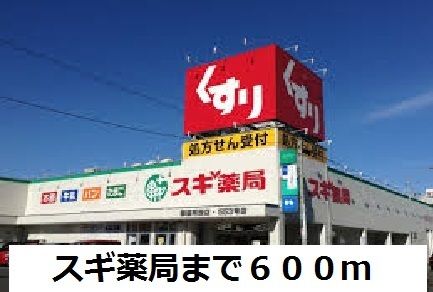 近くのスギ薬局まで600m（徒歩8分）