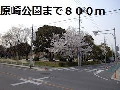 近くの原崎公園まで800m（徒歩10分）