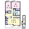レジデンス東松島Ⅱの間取り画像