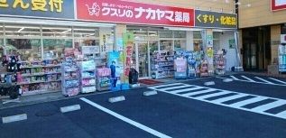 近くのクスリのナカヤマまで320m（徒歩4分）