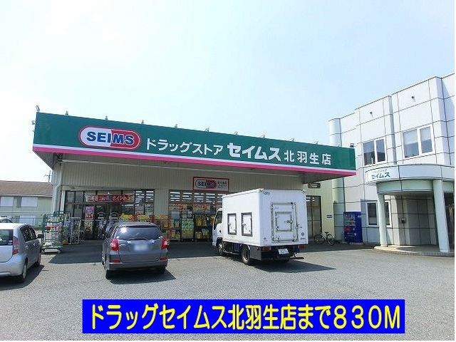近くのドラッグセイムス北羽生店まで830m(徒歩11分)