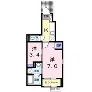 カーサカメリアⅨの間取り画像