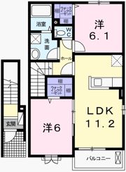 ルナソルCの間取り画像