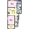 アルモニー祝園Ⅱの間取り画像