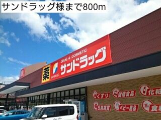 近くのサンドラッグ様まで800m(徒歩10分)