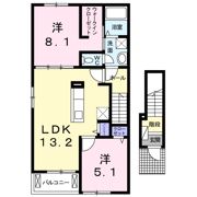 ラフレシールアンジュ Bの間取り画像