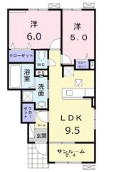 グレイス プラシード Bの間取り画像