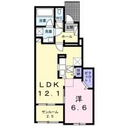 フォレスト・プルメリアBの間取り画像