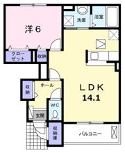 エスパスドゥレーヴ Aの間取り画像