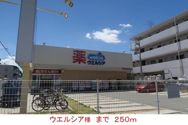 近くのドラッグストアまで250m（徒歩4分）