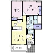 ミモザ Aの間取り画像