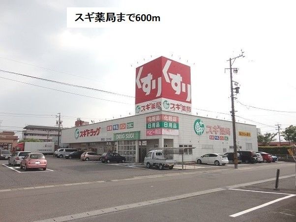 近くのスギ薬局穂積店まで600m（徒歩8分）