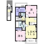 水明郭Bの間取り画像