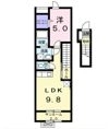 ヒルズ キザキ Fの間取り画像