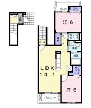 アイフラット日新Ⅱの間取り画像