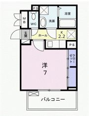 クーランデール Bの間取り画像