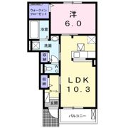 パーク アクシスEAST Dの間取り画像