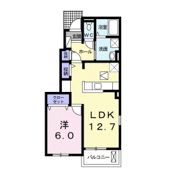カーサ ルーチェ Aの間取り画像
