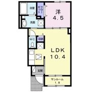 バンブーAの間取り画像