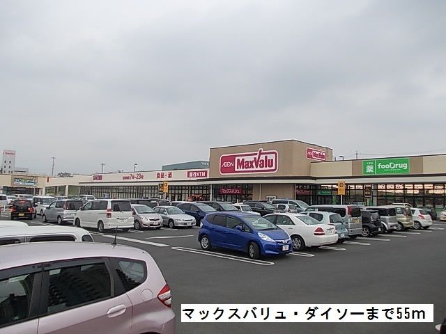近くのマックスバリュ・ダイソーまで55m（徒歩1分）