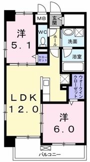 ディアコートの間取り画像