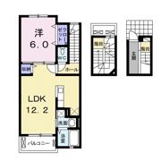 プルミエール毛賀知Bの間取り画像