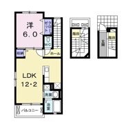 プルミエール毛賀知Bの間取り画像