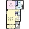 レーヴ グランドゥールAの間取り画像