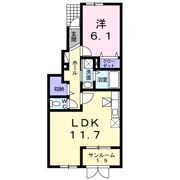 ラディアンス Ⅱの間取り画像