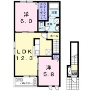 リバー サイド ストーリーAの間取り画像