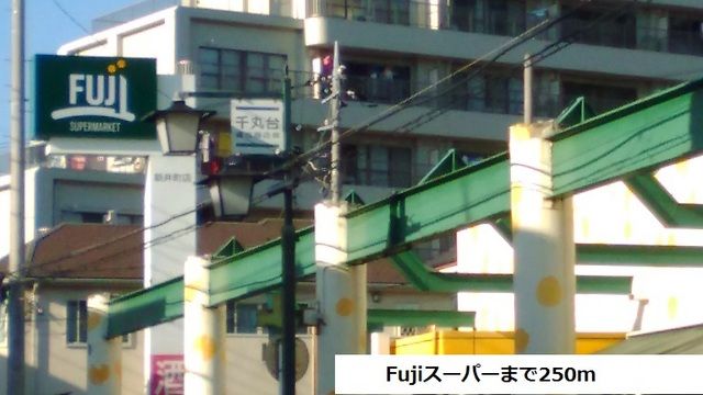 近くのFUJIスーパーまで250m（徒歩4分）