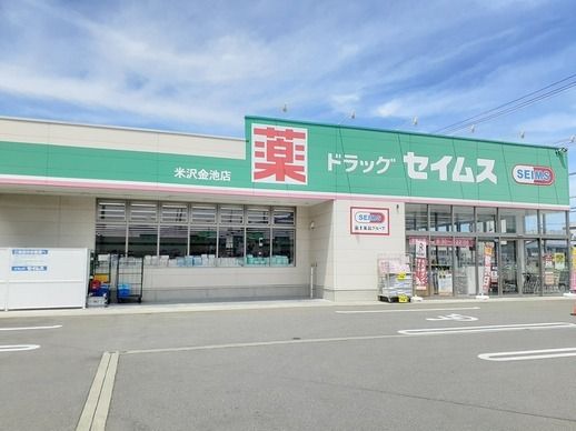 近くのドラッグセイムス米沢金池店まで700m(徒歩9分)
