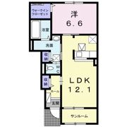 フルール Bの間取り画像
