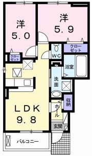 カーサ竹島の間取り画像