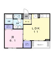 ルル オブ 蛇塚 プログレッソの間取り画像