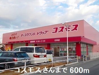近くのドラッグストアまで600m（徒歩8分）
